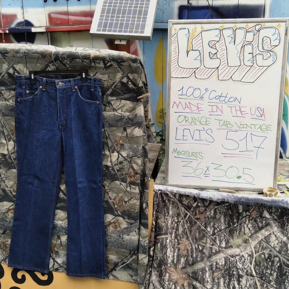 Levi's 517 36x30 Vintage Orange Tab Bootcut Jeans